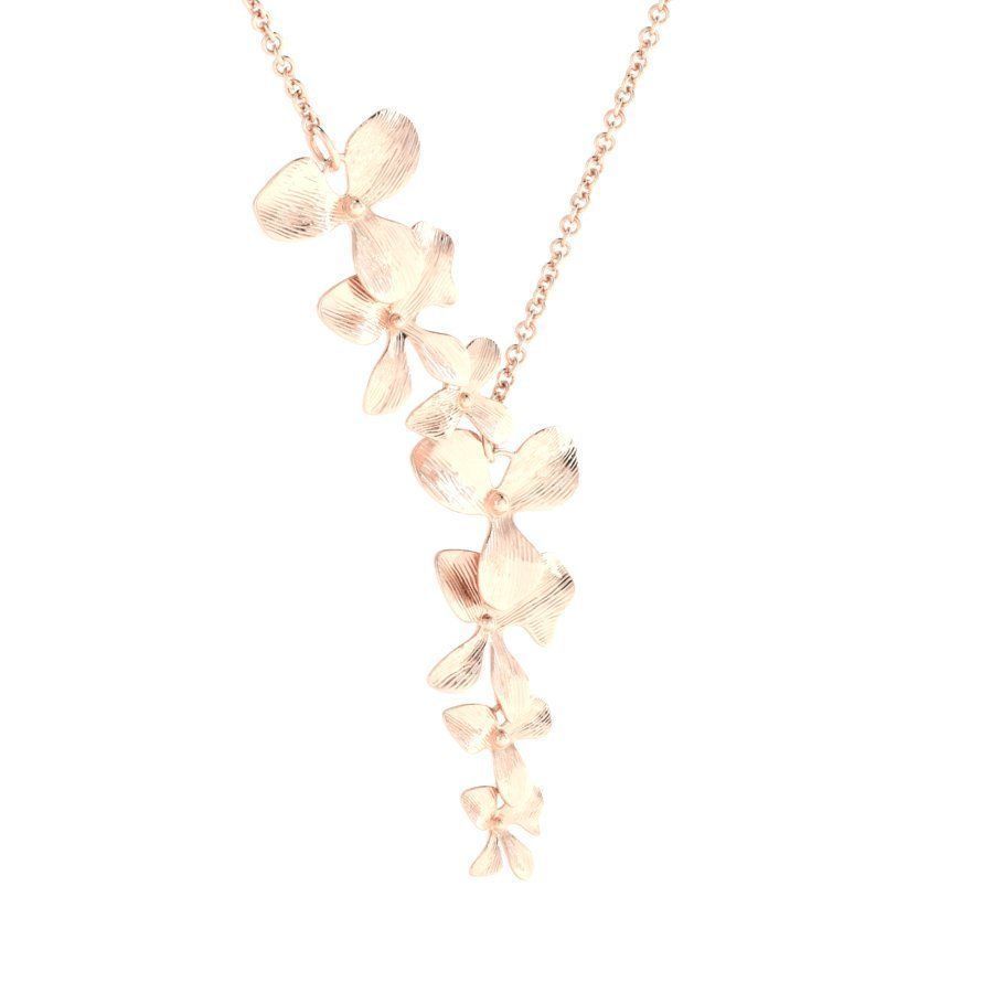 Organic Shaped Jewelry 7 Flowers Pendant Necklace 3D print model_3