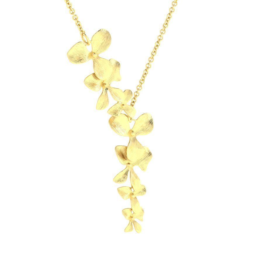 Organic Shaped Jewelry 7 Flowers Pendant Necklace 3D print model_2