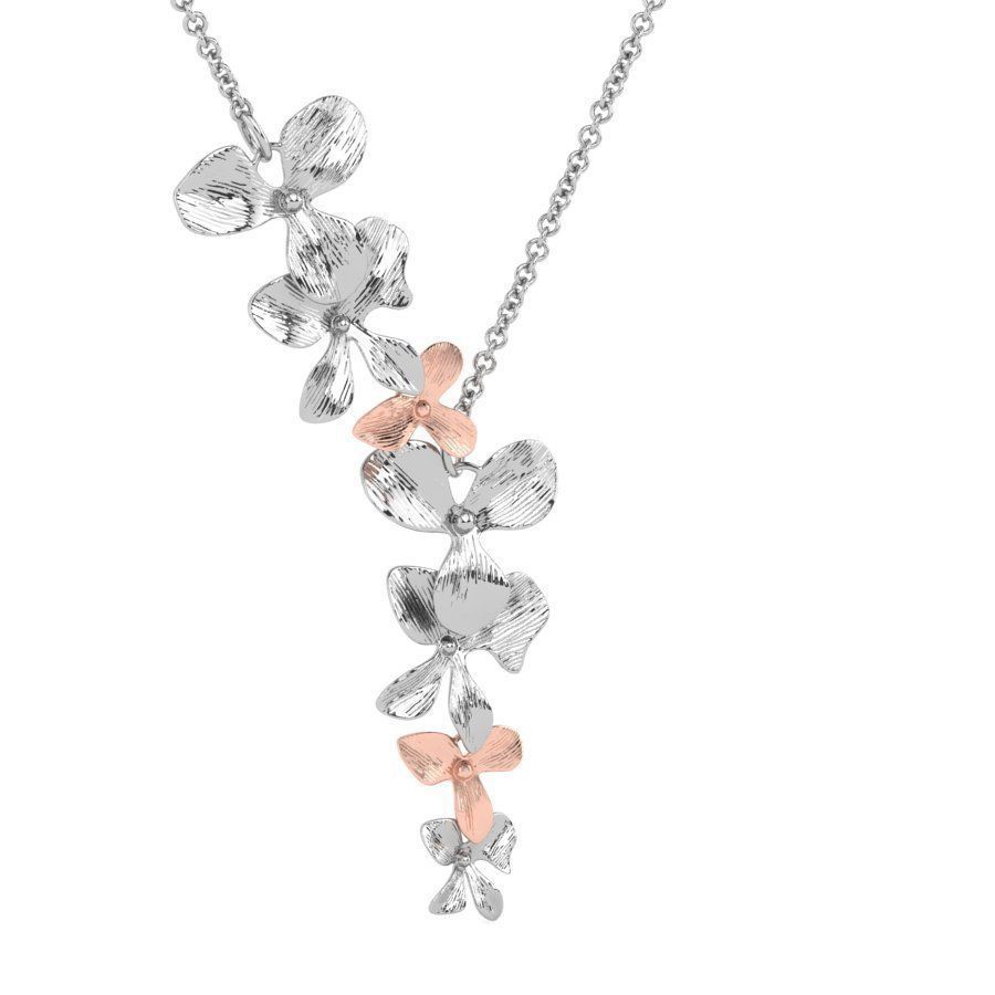 Organic Shaped Jewelry 7 Flowers Pendant Necklace 3D print model_17