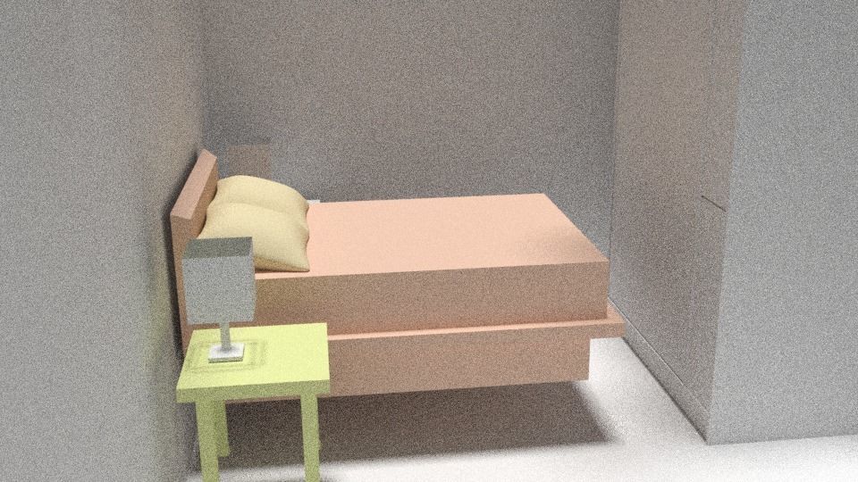 3d Home Model bathroom with walls and plants Low-poly 3D model_16