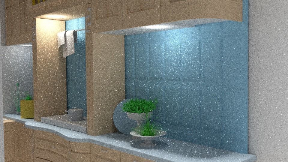 3d Home Model bathroom with walls and plants Low-poly 3D model_9