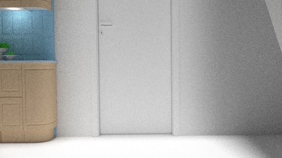 3d Home Model bathroom with walls and plants Low-poly 3D model_3