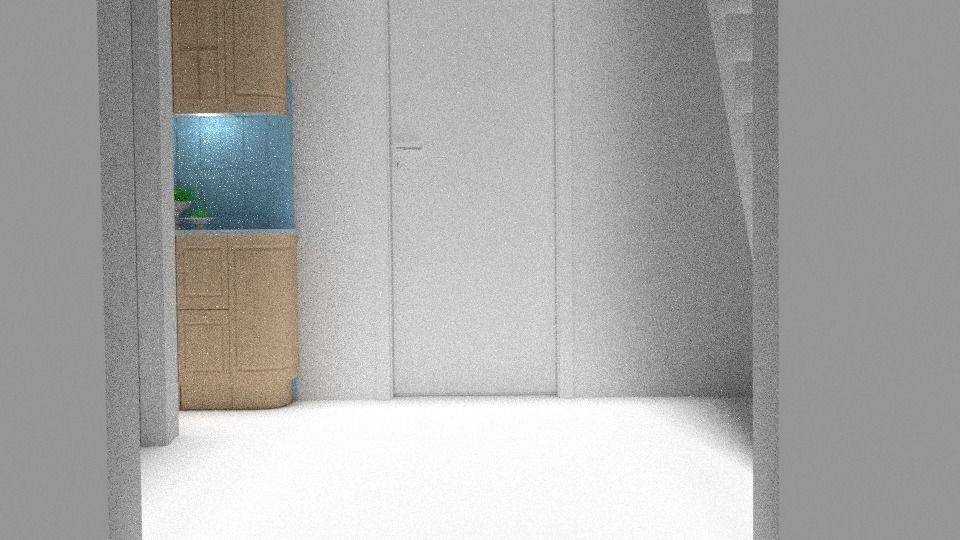 3d Home Model bathroom with walls and plants Low-poly 3D model_2