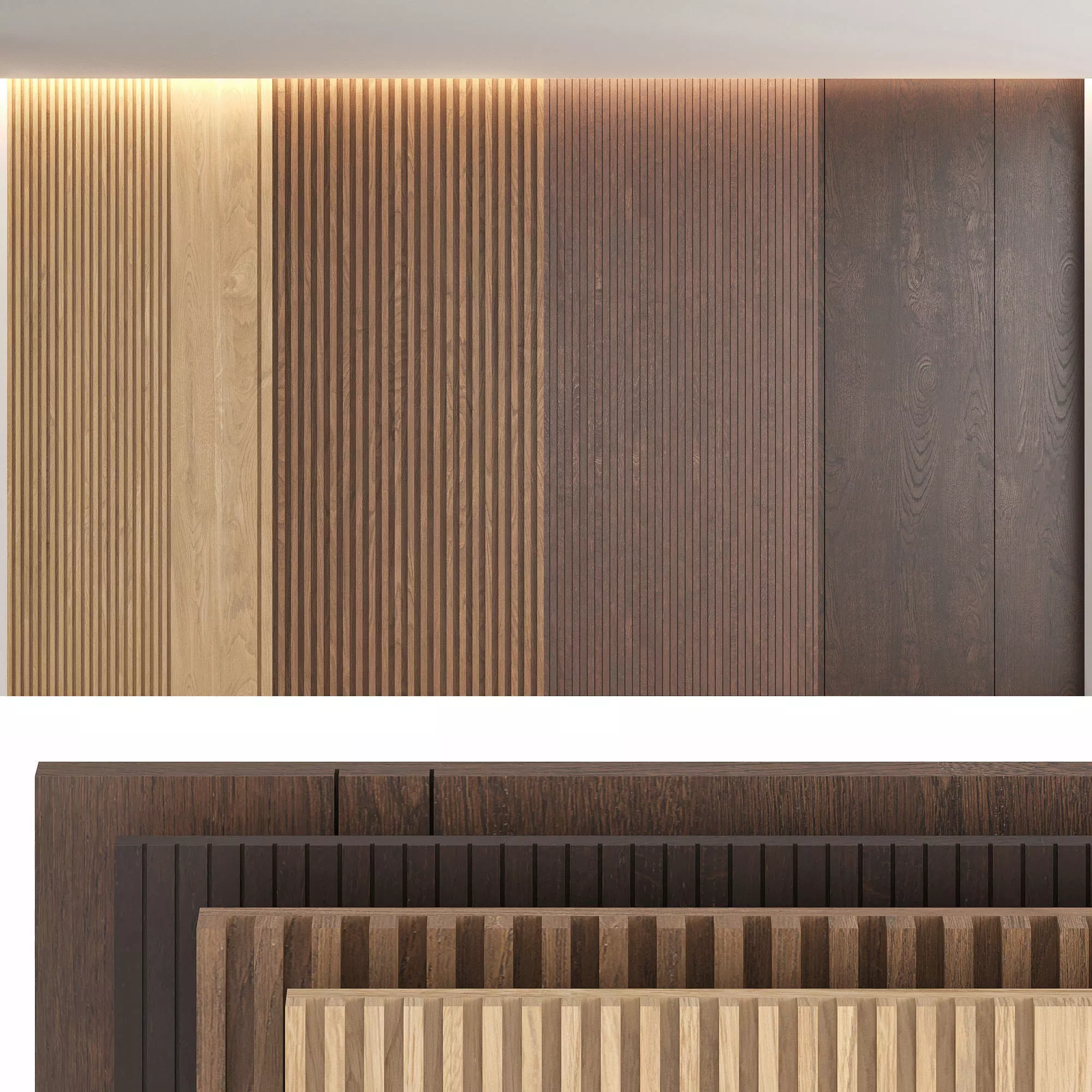 Wood panels set1 3D model_0