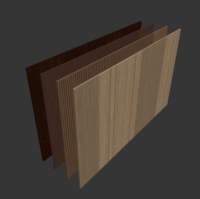 Wood panels set1 3D model_5
