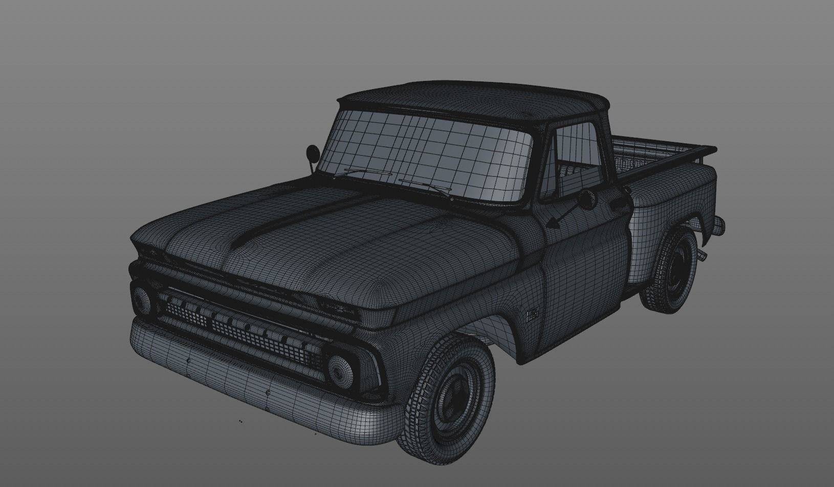 CHEVY C10 V8 PICKUP 1966 3D model_20