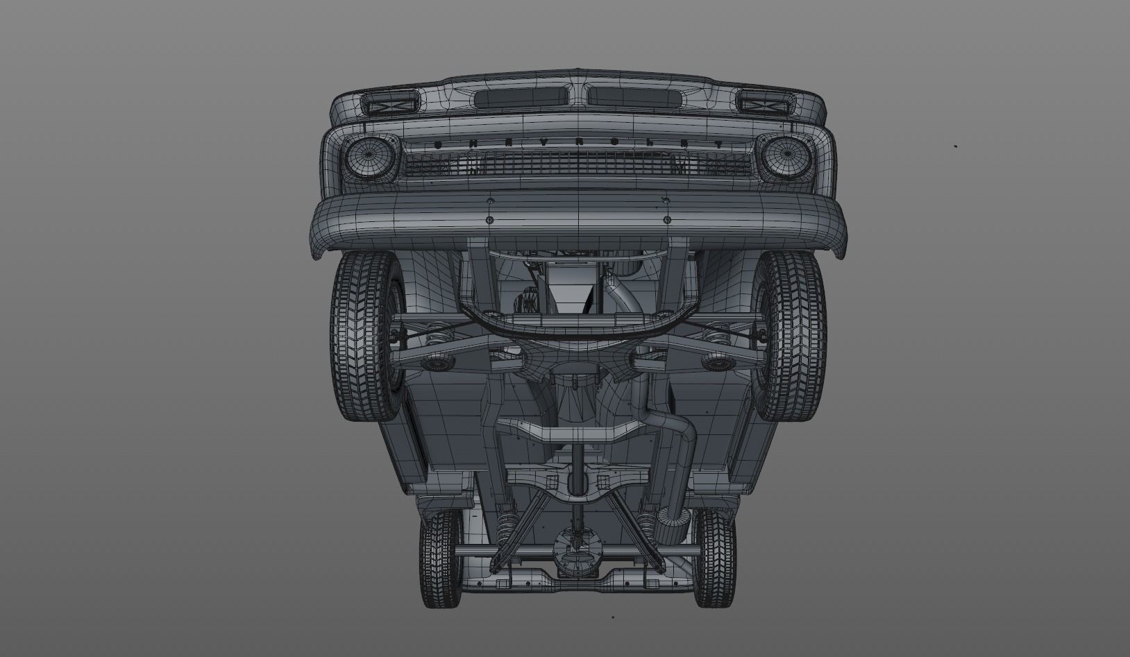 CHEVY C10 V8 PICKUP 1966 3D model_17