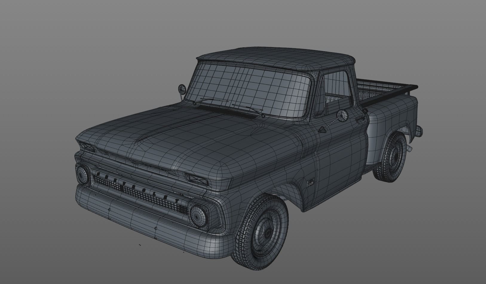 CHEVY C10 V8 PICKUP 1966 3D model_19