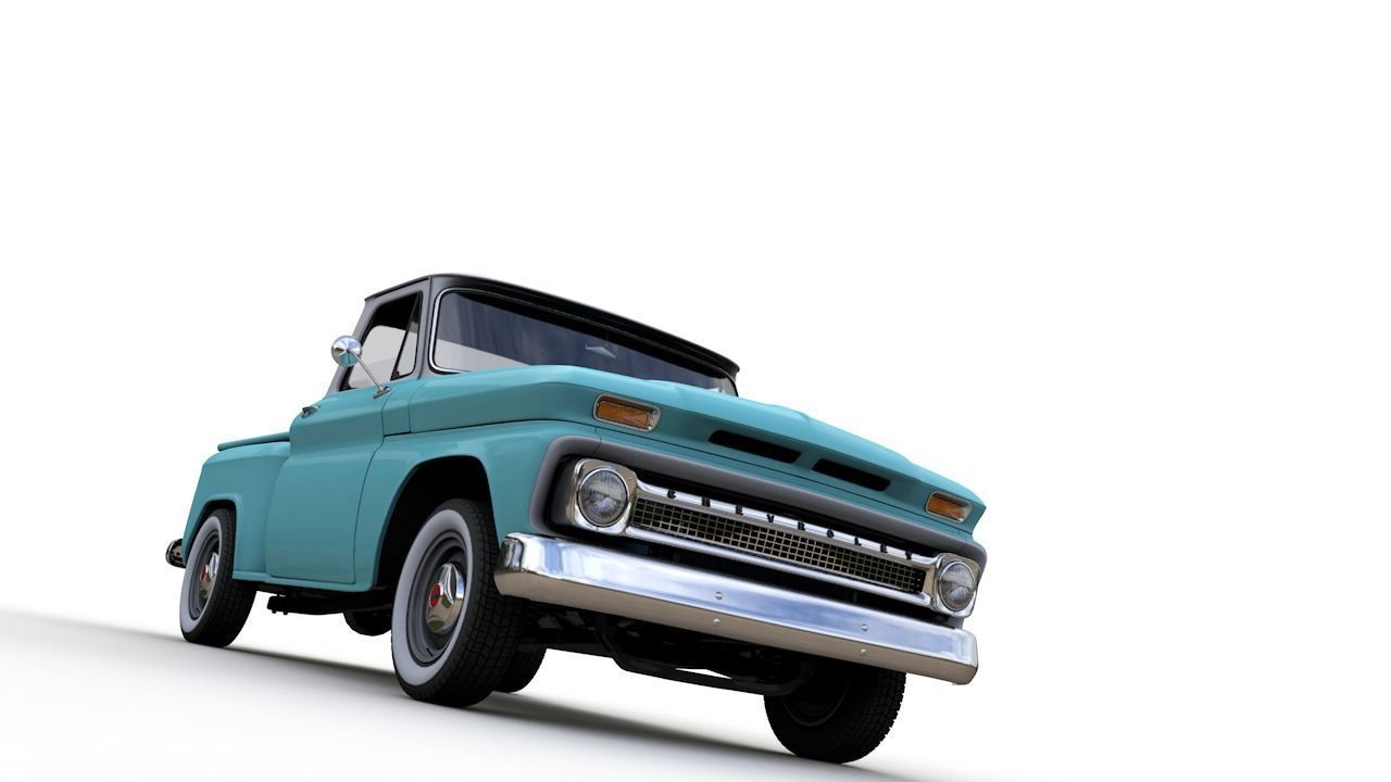CHEVY C10 V8 PICKUP 1966 3D model_8