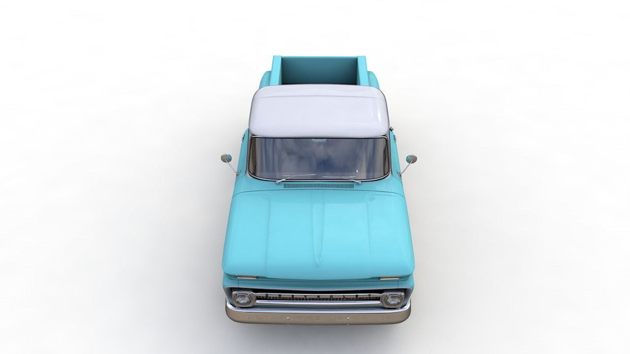 CHEVY C10 V8 PICKUP 1966 3D model_11