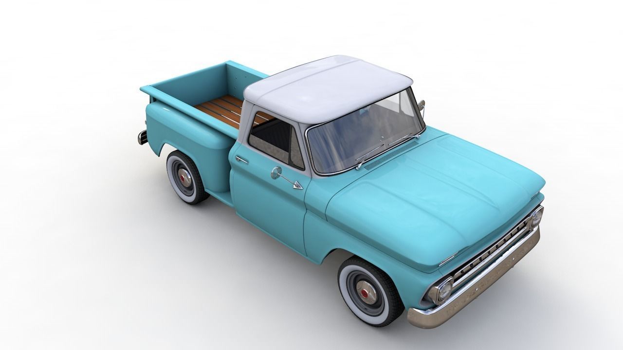 CHEVY C10 V8 PICKUP 1966 3D model_10