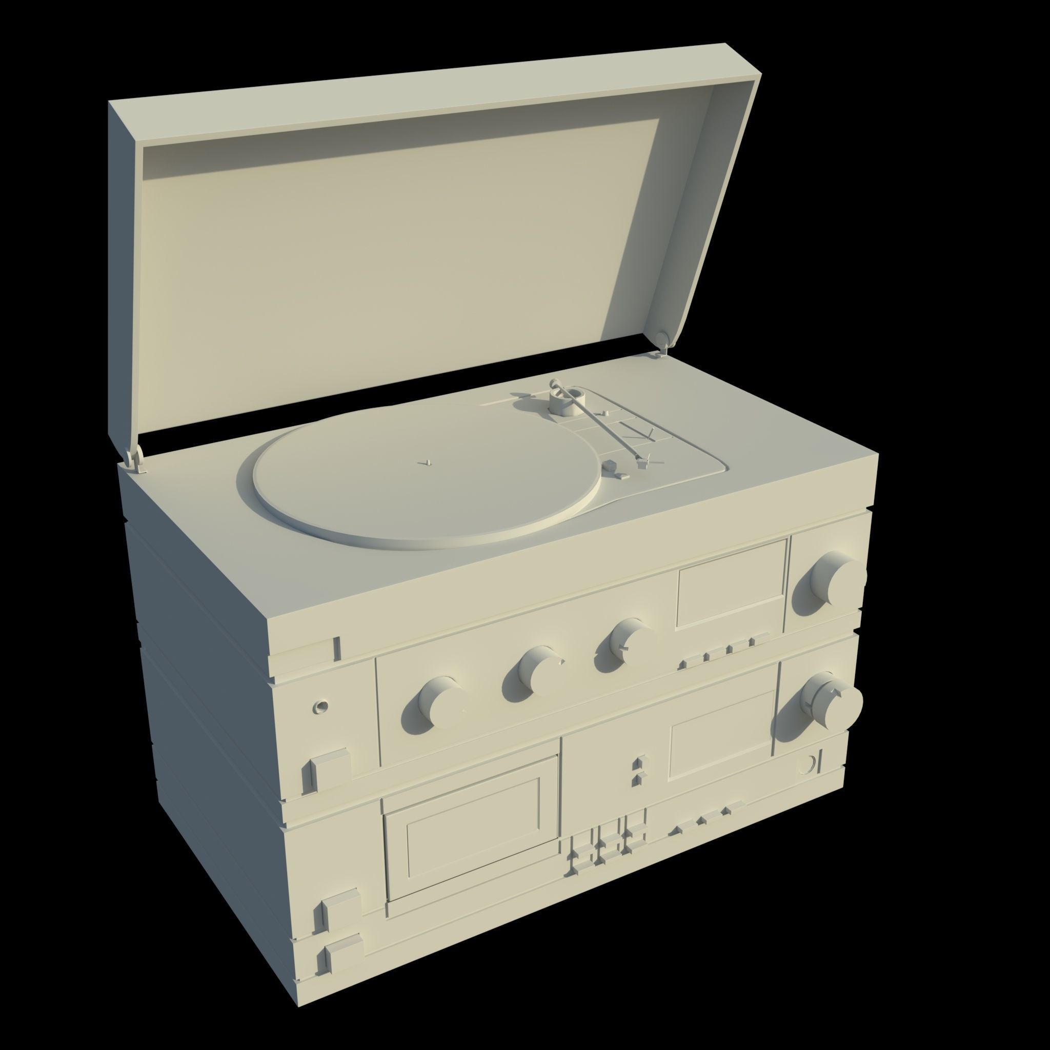 Magnetoelectric record player Romance-ME 222C 3D model_5