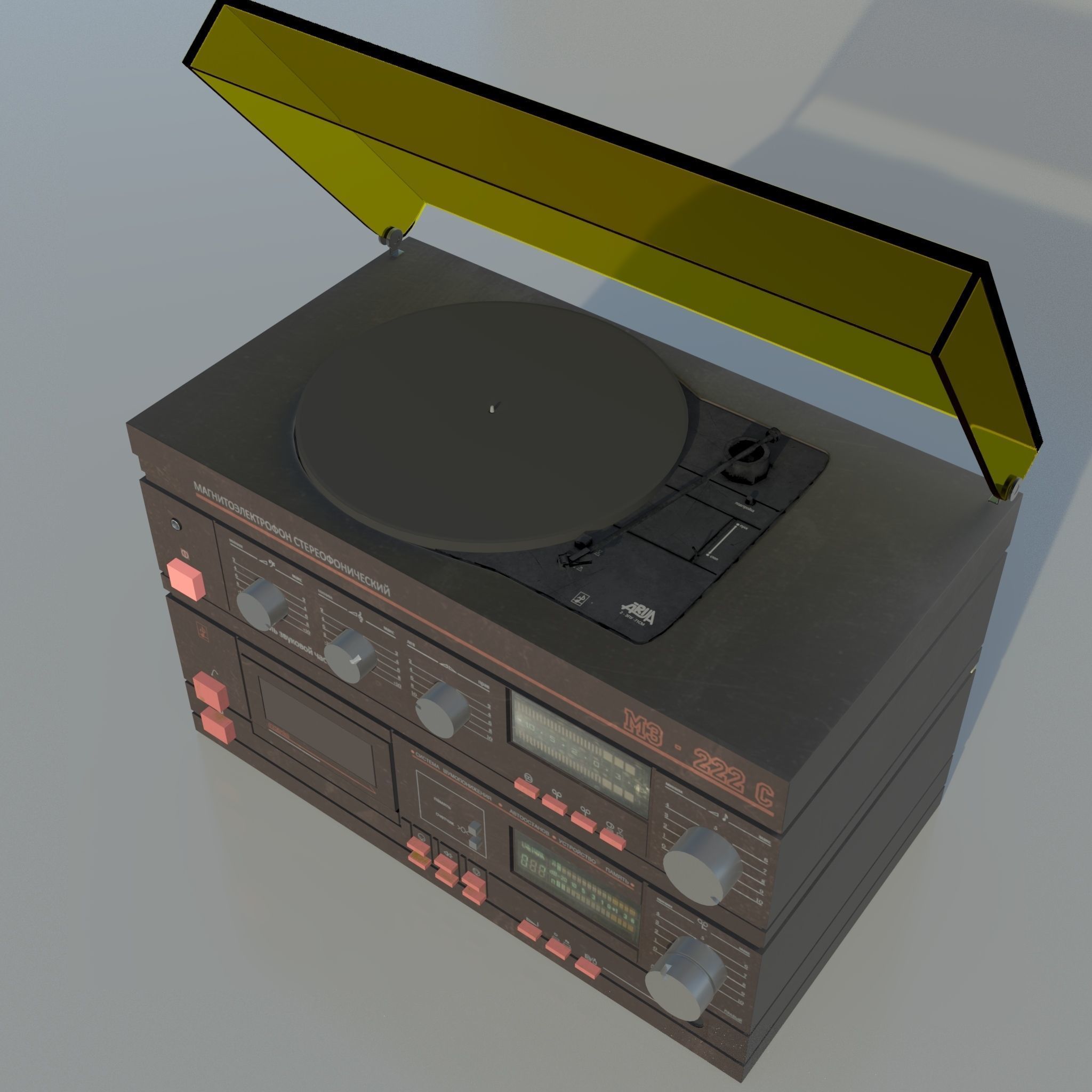Magnetoelectric record player Romance-ME 222C 3D model_2