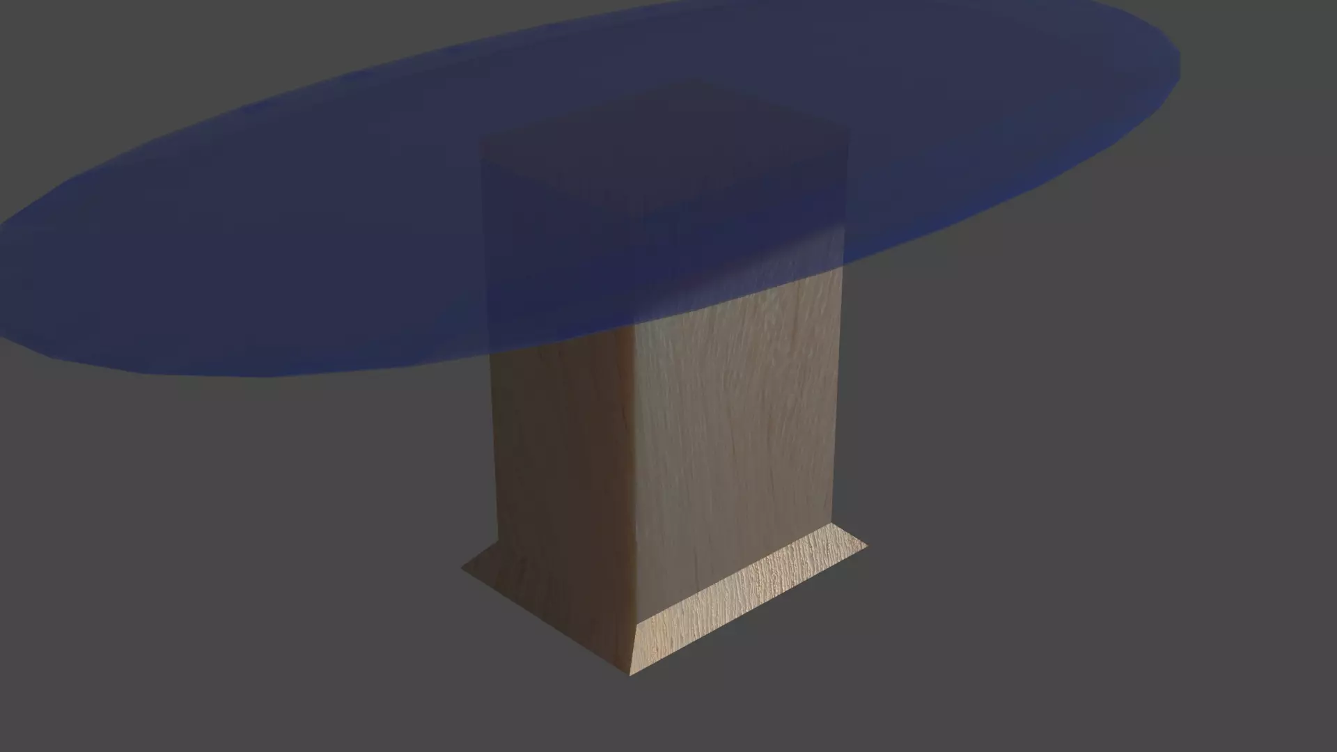 LowPolyGlassTable table with glass top Low-poly 3D model_0