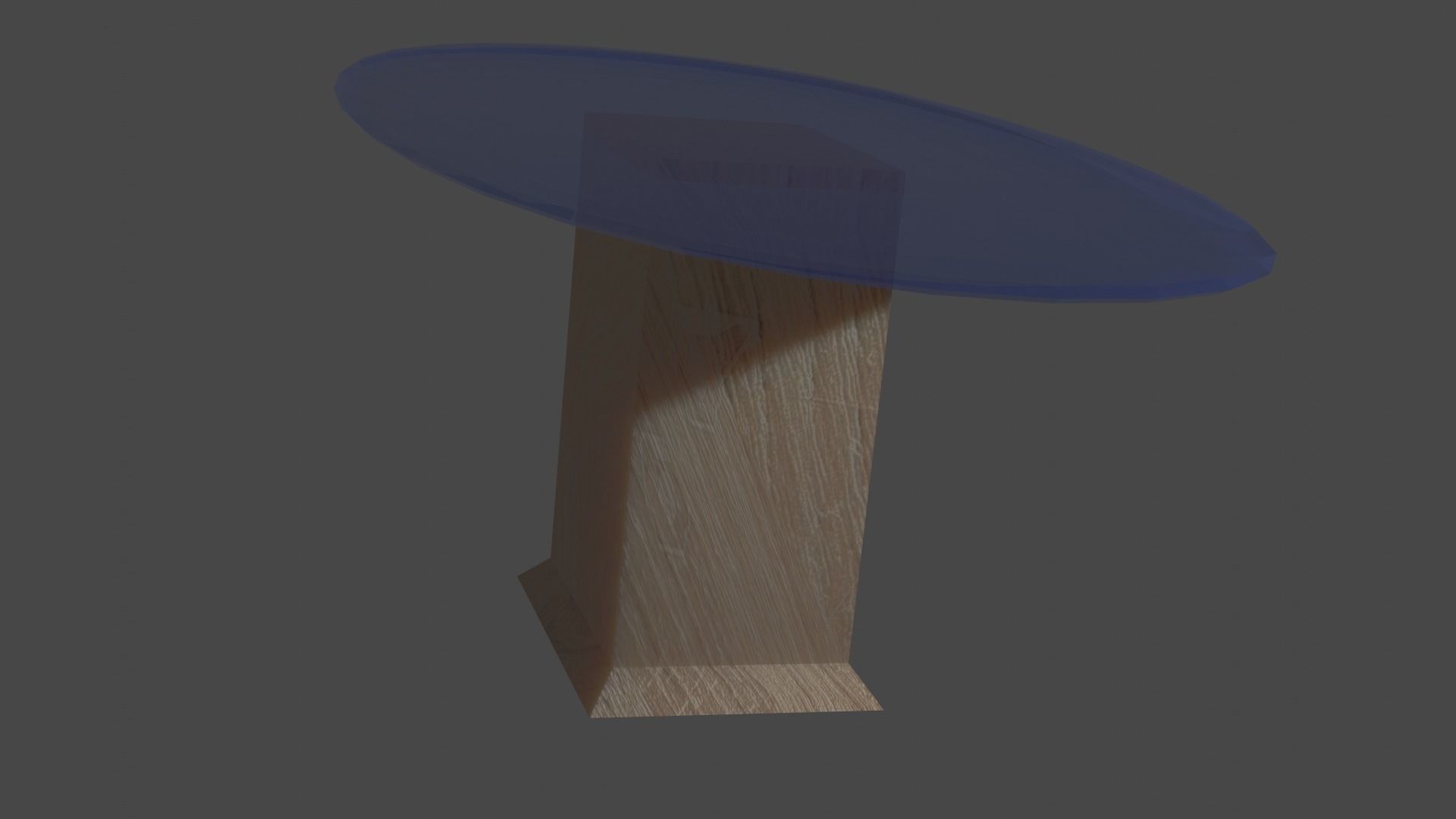LowPolyGlassTable table with glass top Low-poly 3D model_3