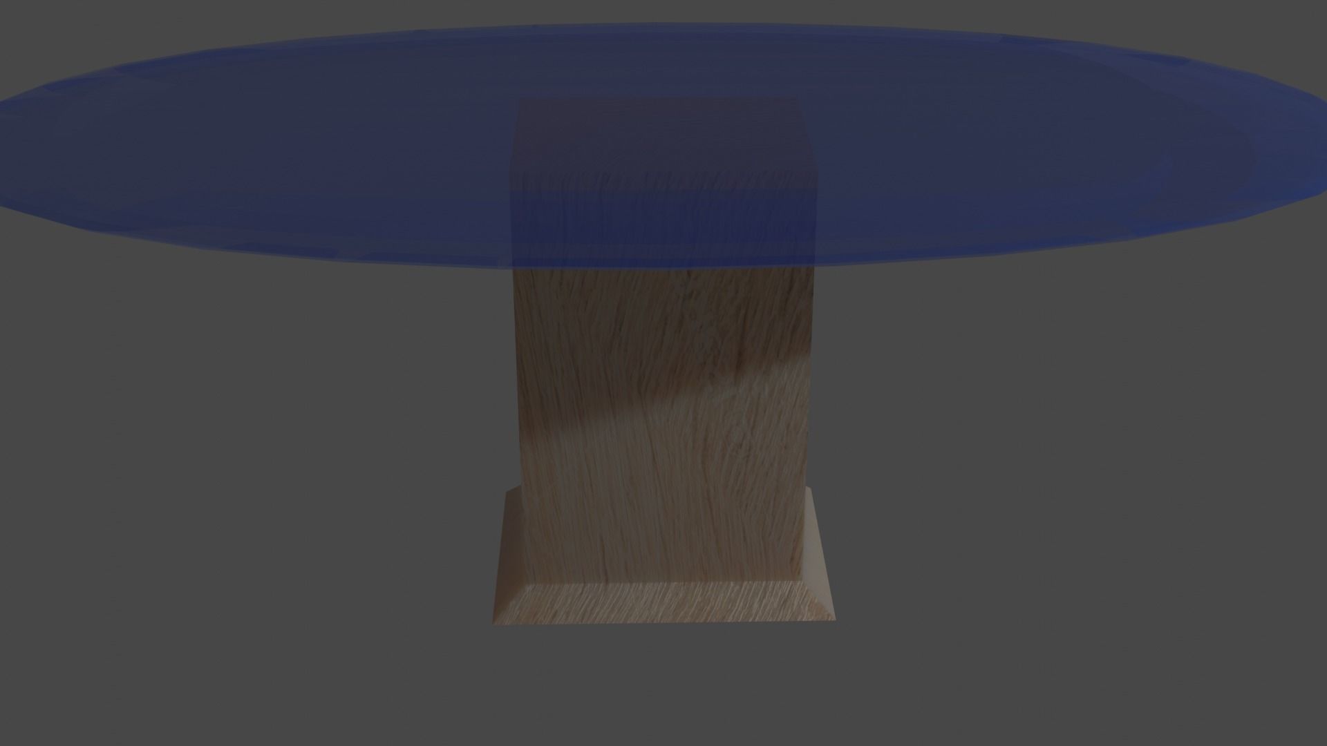 LowPolyGlassTable table with glass top Low-poly 3D model_1