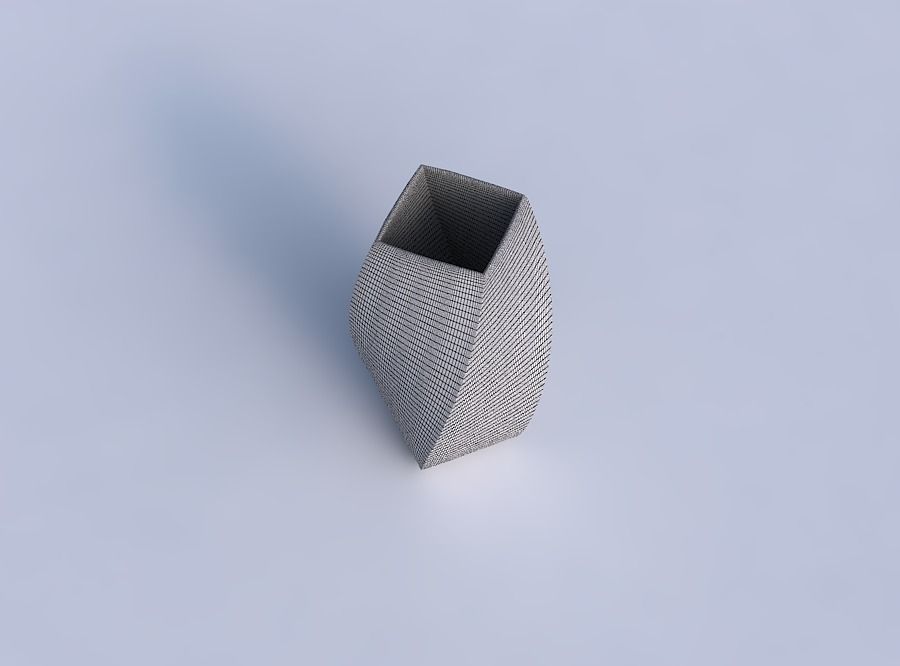 Vase twisted quadratic with bands 3D print model_6