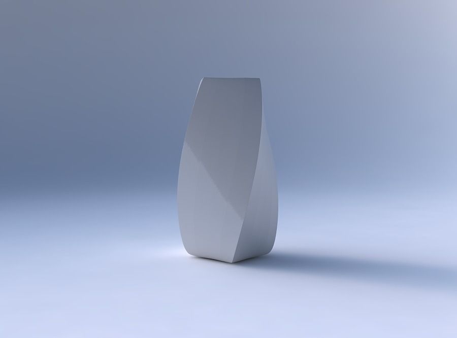 Vase twisted quadratic with bands 3D print model_4