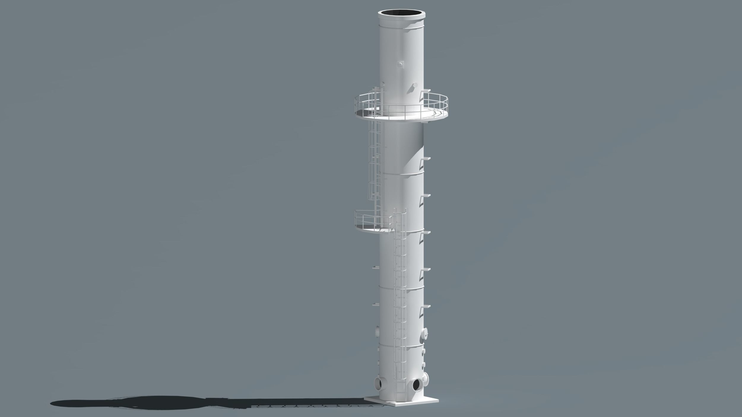 oil tanks and flare stacks  3D model_24