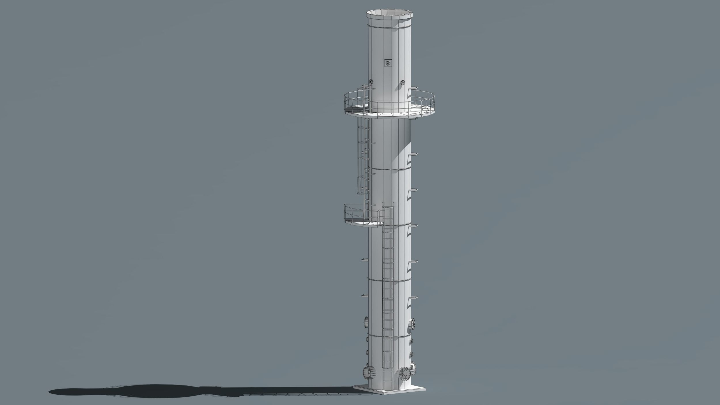 oil tanks and flare stacks  3D model_25