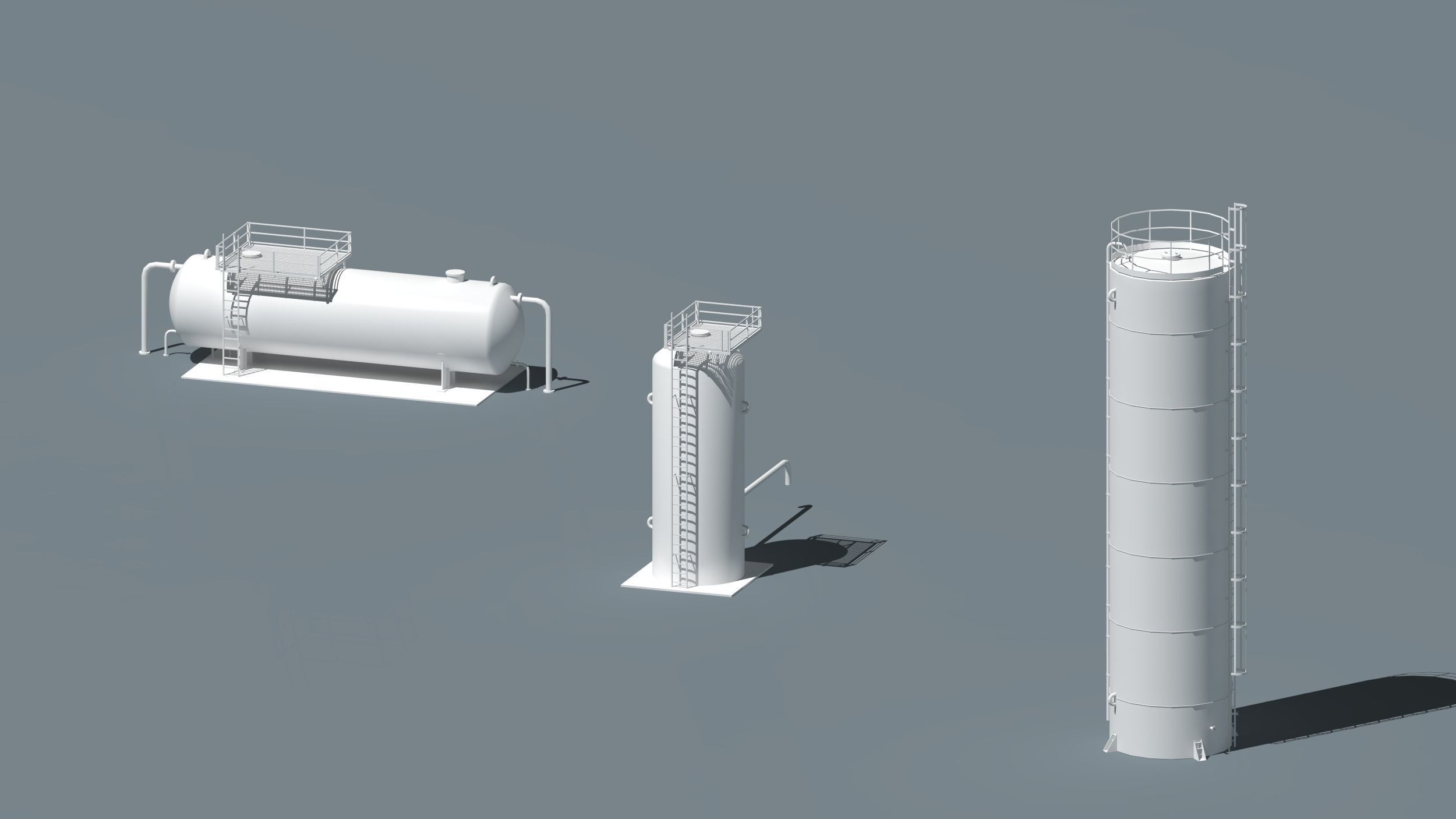 oil tanks and flare stacks  3D model_18