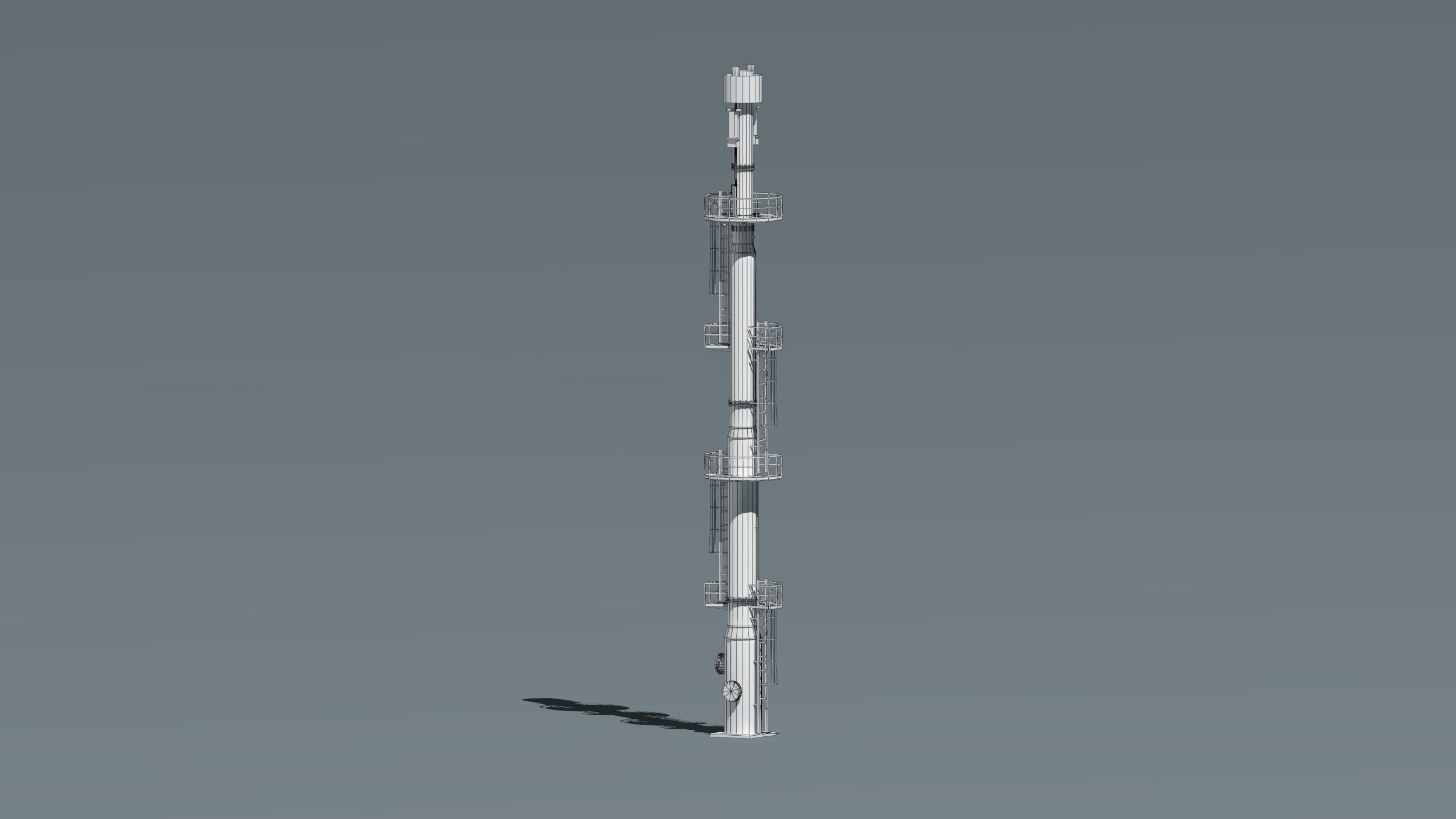 oil tanks and flare stacks  3D model_21