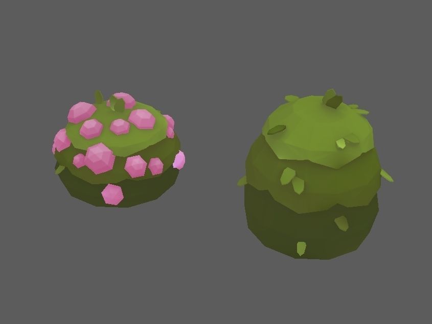 Stylized Vintage Garden Set Low-poly 3D model_5