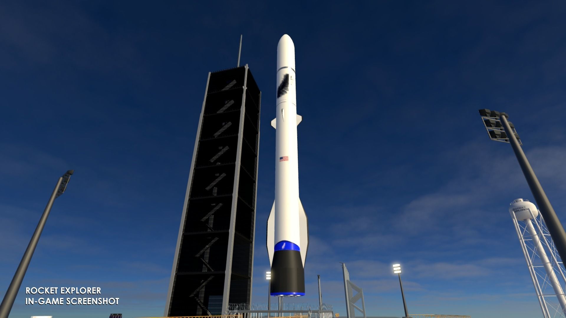 Blue Origin New Glenn Reusable Rocket 2020 Low-poly 3D model_5