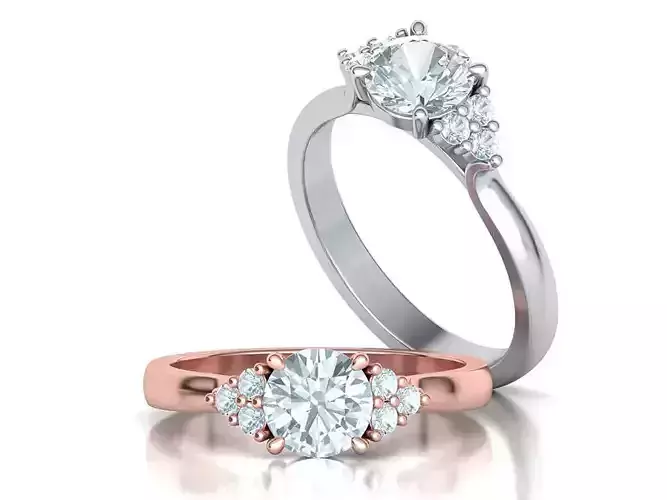 Paradise Engagement ring 1ct stone printable 3dmodel