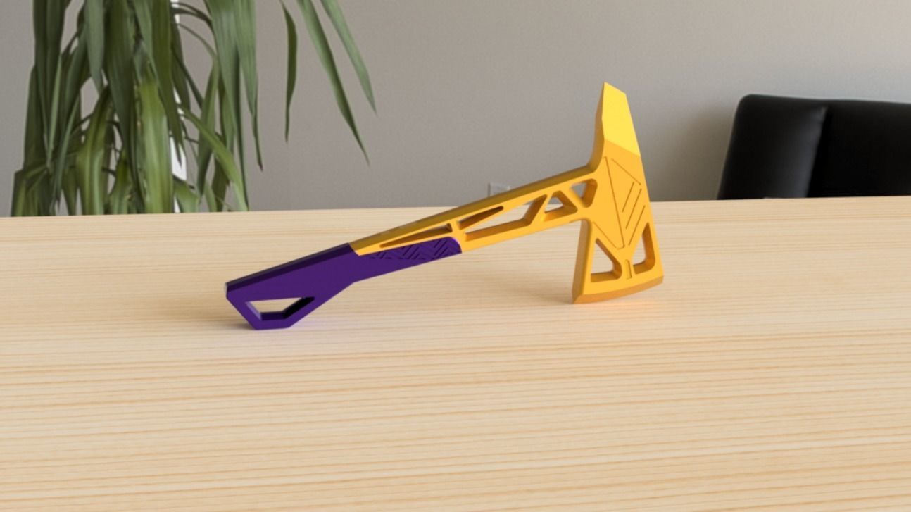 Prime Melee Axe from Valorant Game 3D print model_3