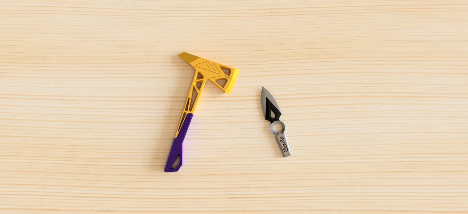 Prime Melee Axe from Valorant Game 3D print model_2