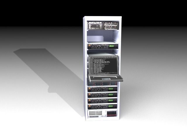 Computer Workstation Server 3D model_2