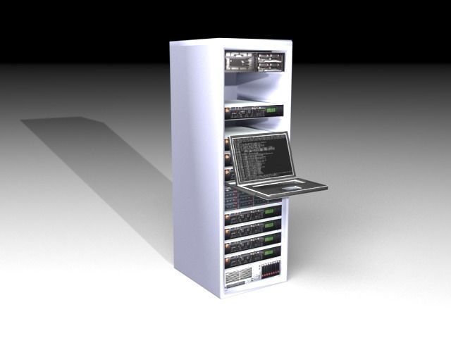 Computer Workstation Server 3D model_3