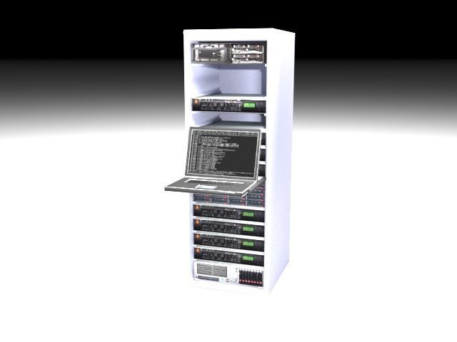 Computer Workstation Server 3D model_1