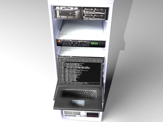 Computer Workstation Server 3D model_7