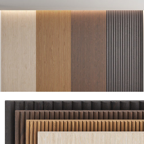 Wood panels set2 3D model