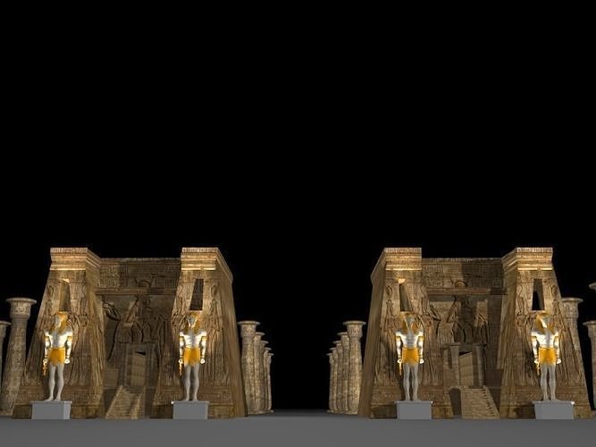 Ancient pharaonic Temple in Egypt 3D model