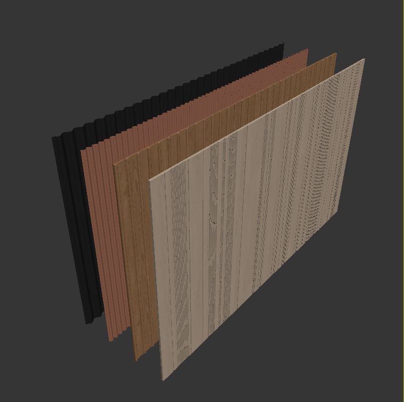 Wood panels set3 3D model_5