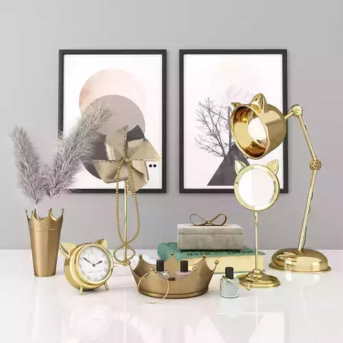 POTTERY BARN CAT decorative set