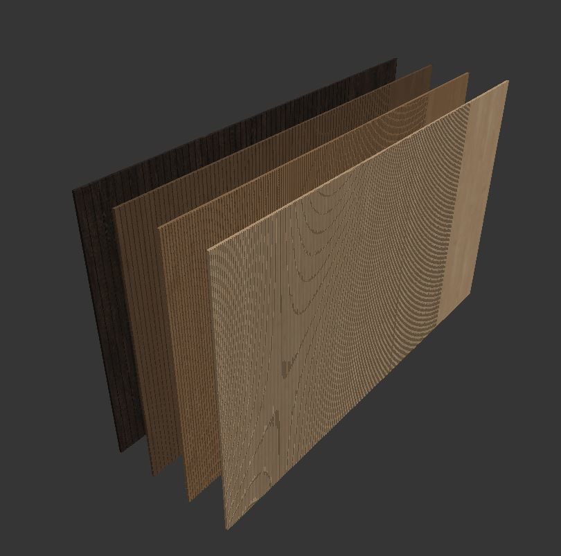 Wood panels set4 3D model_5