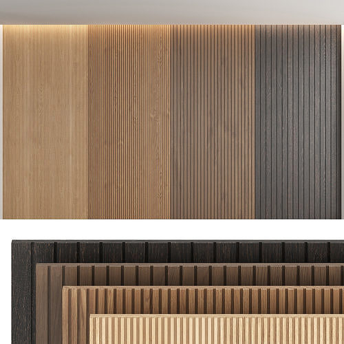 Wood panels set4 3D model