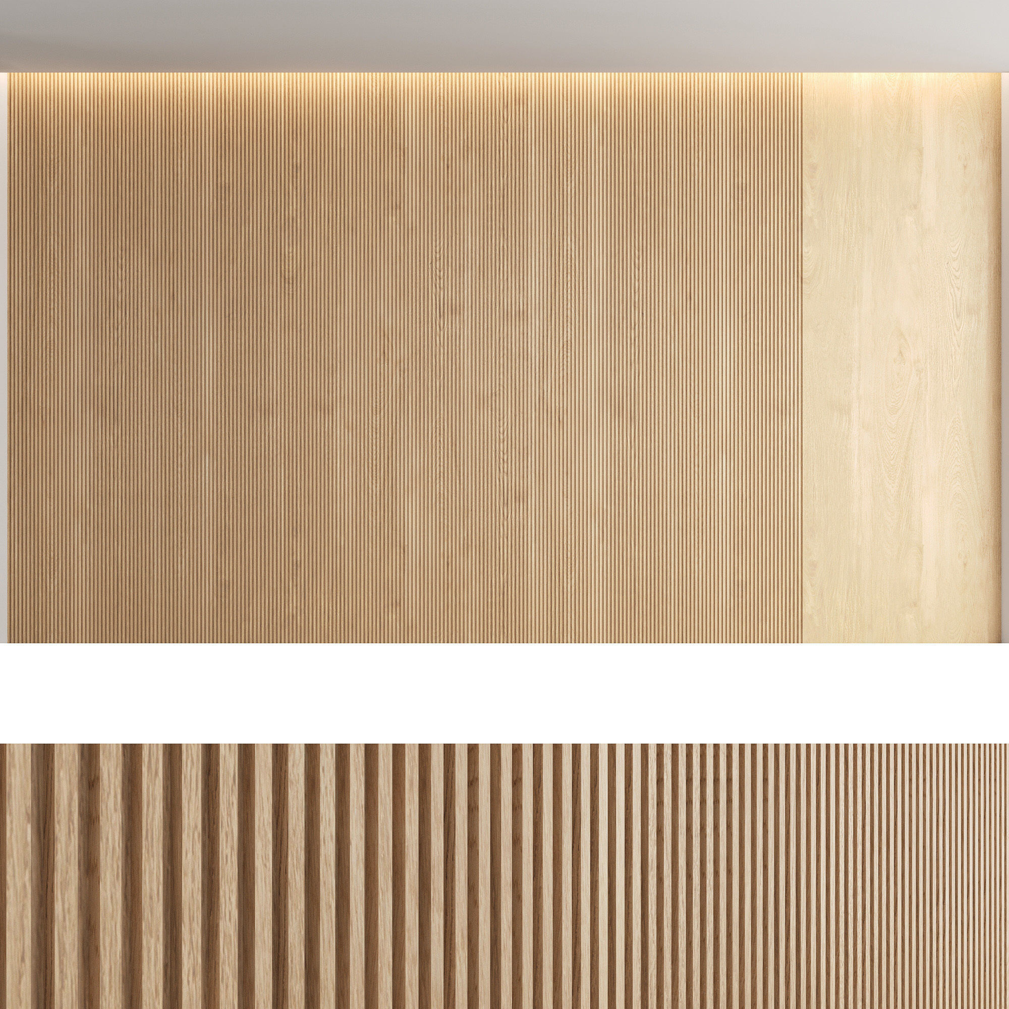 Wood panels set4 3D model_1