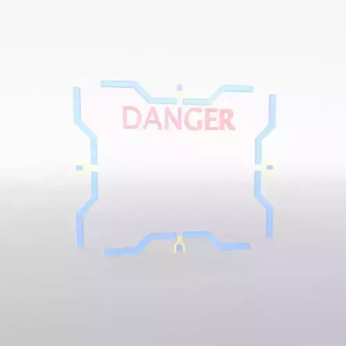 Sci-Fi Danger Board v1 001 Low-poly 3D model