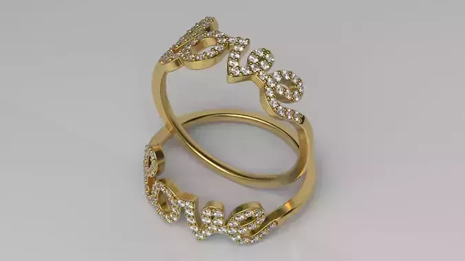 Love ring Size 6 3D print model