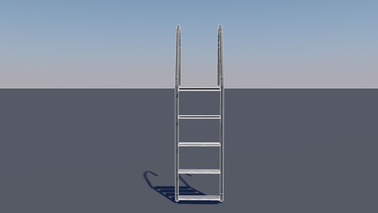 Pool Ladder Low-poly 3D model_1