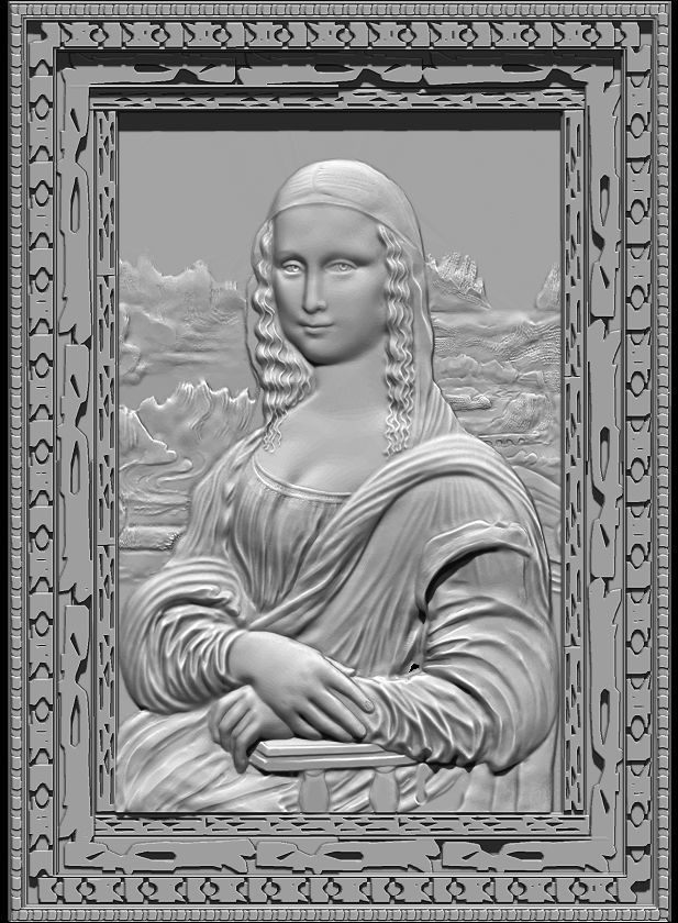 monalisa gioconda model monalisa gioconda leonardo da vinci 3D model_6