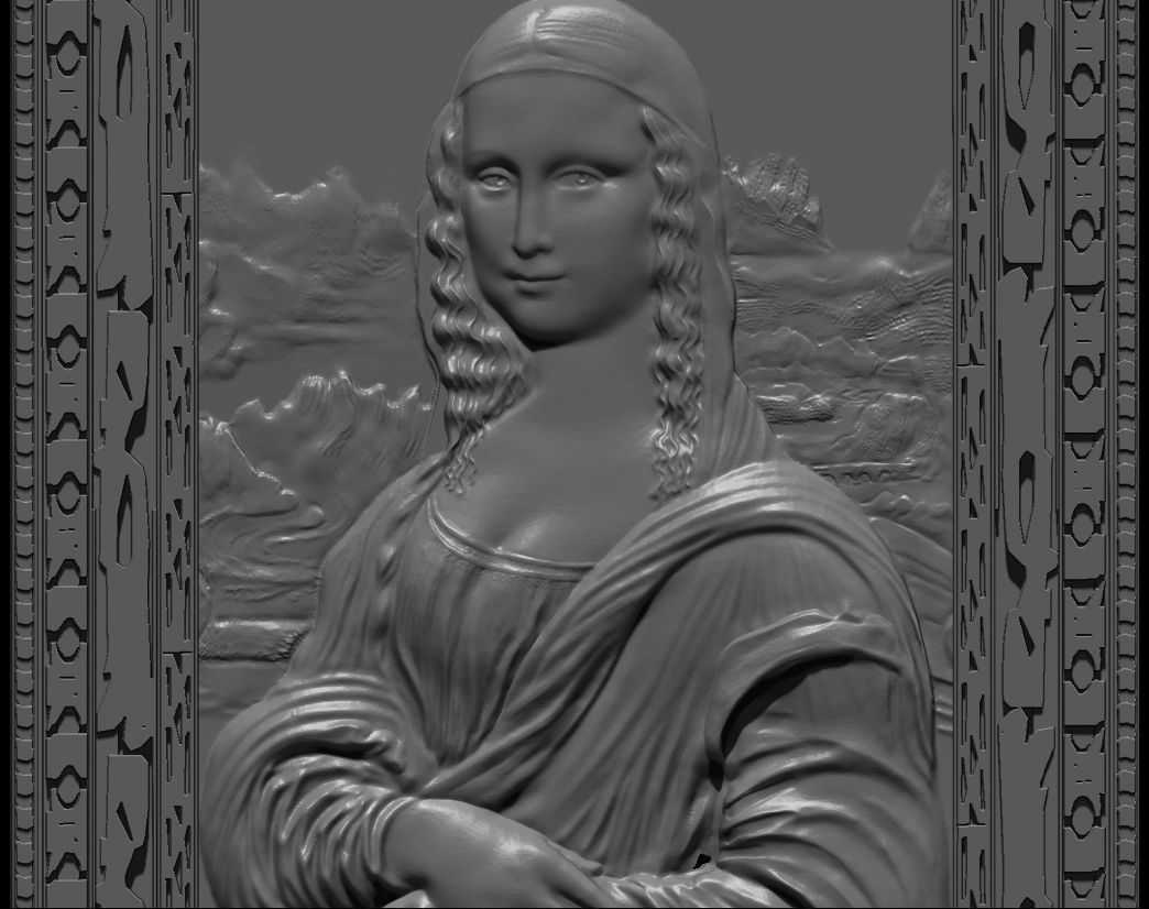monalisa gioconda model monalisa gioconda leonardo da vinci 3D model_3