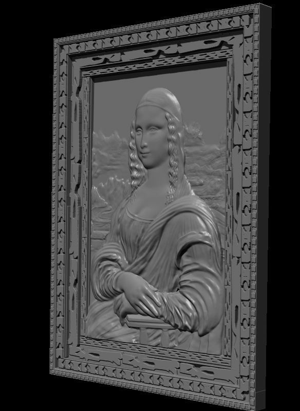 monalisa gioconda model monalisa gioconda leonardo da vinci 3D model_2