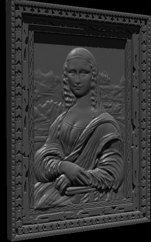 monalisa gioconda model monalisa gioconda leonardo da vinci 3D model_1