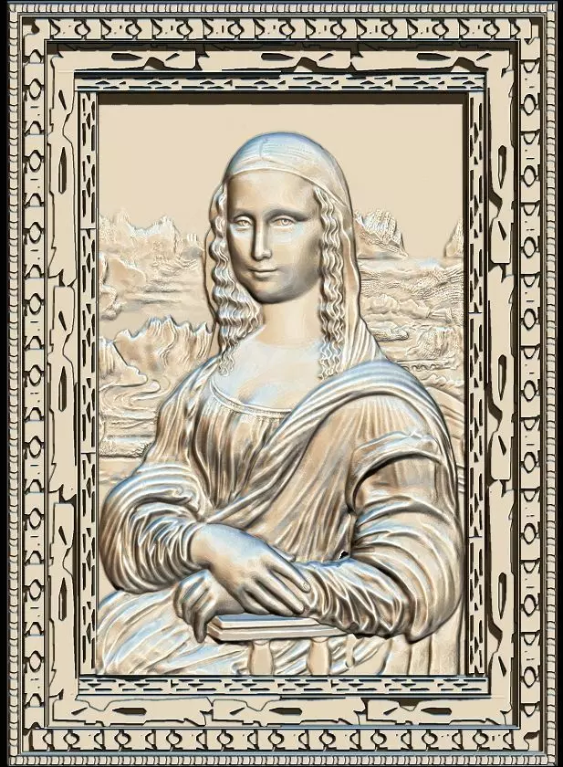 monalisa gioconda model monalisa gioconda leonardo da vinci 3D model_0